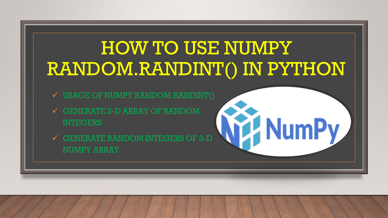 How to Use NumPy random.randint() in Python Spark By {Examples}