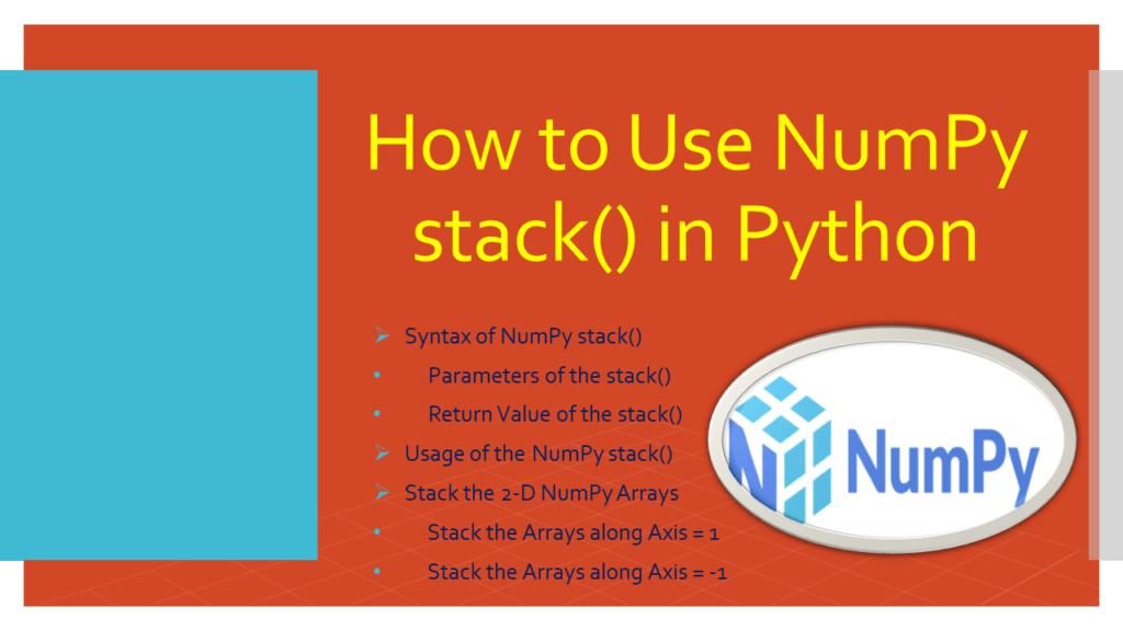 How to Use NumPy stack() in Python Spark By {Examples}