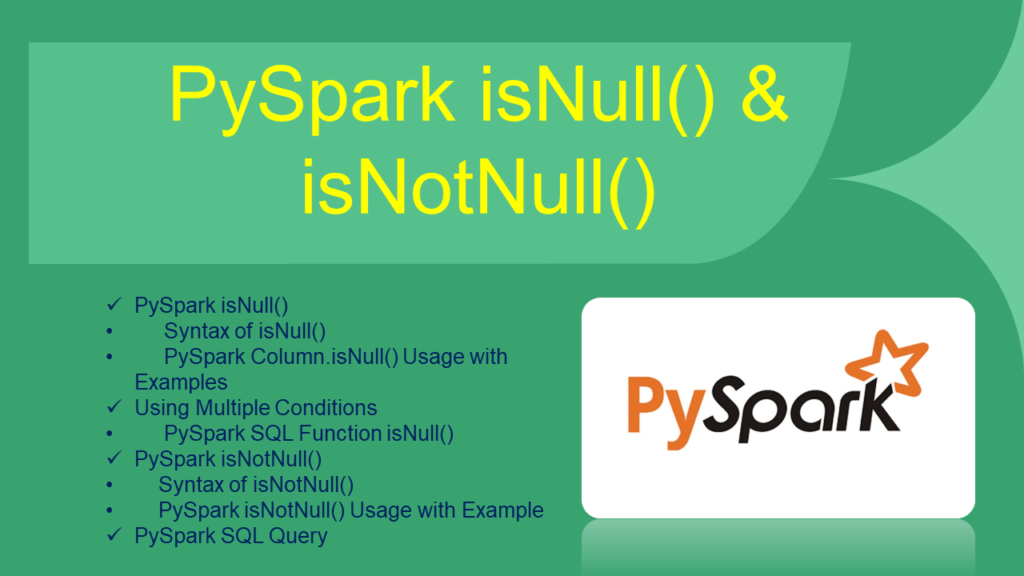 PySpark isNull() & isNotNull() Spark By {Examples}