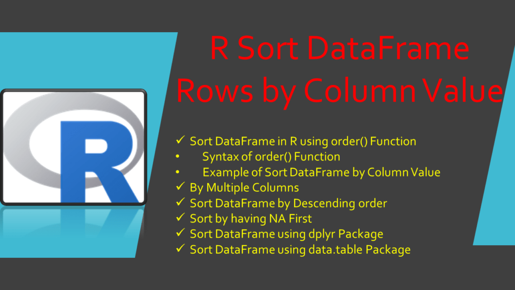 R Sort DataFrame Rows by Column Value Spark by {Examples}