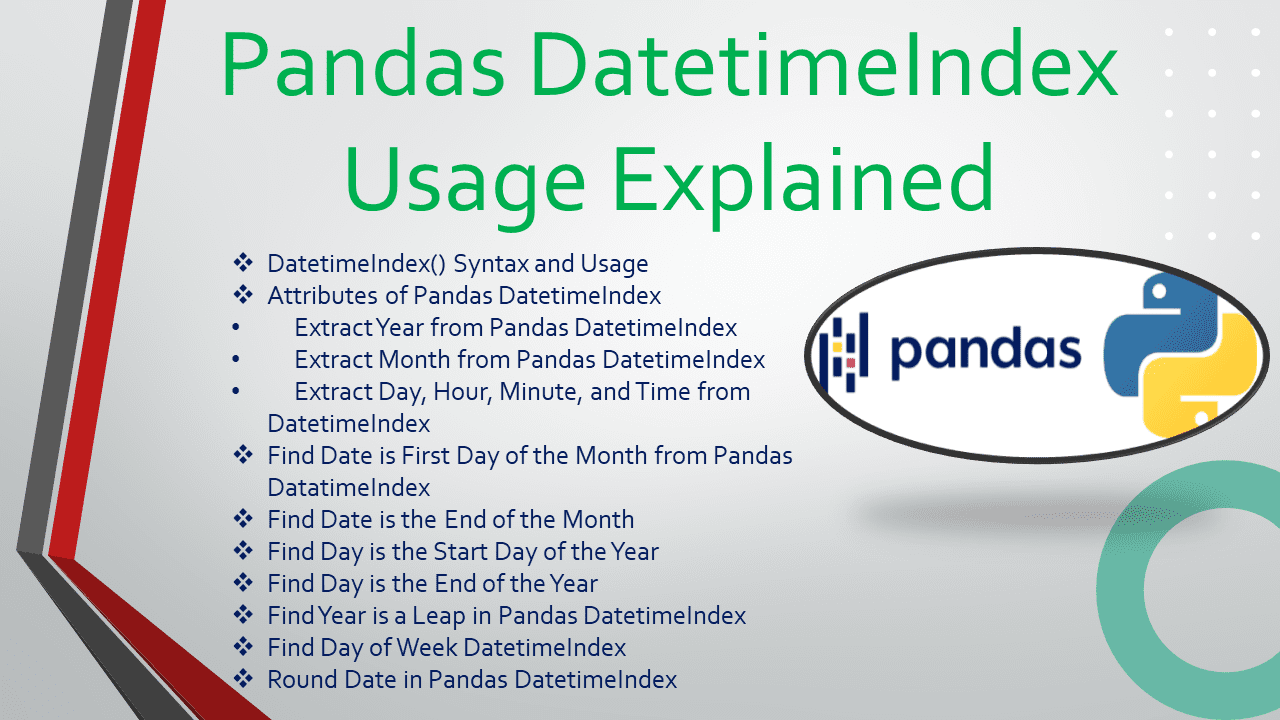 Pandas DatetimeIndex Usage Explained Spark By {Examples}