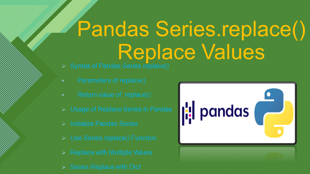 Pandas Series.replace() Function Spark By {Examples}