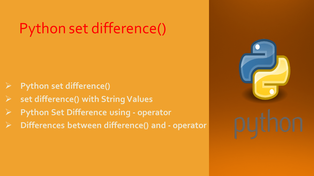 Python set difference() Spark By {Examples}