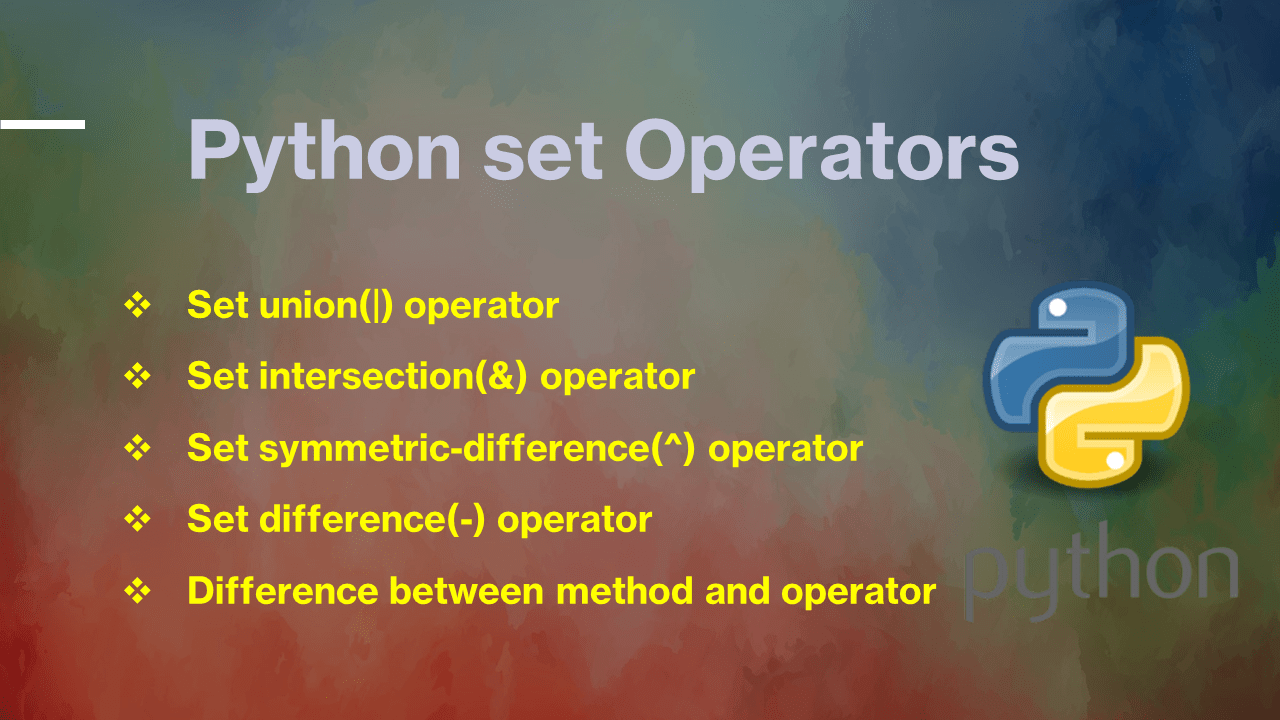 Python set Operators Spark By {Examples}