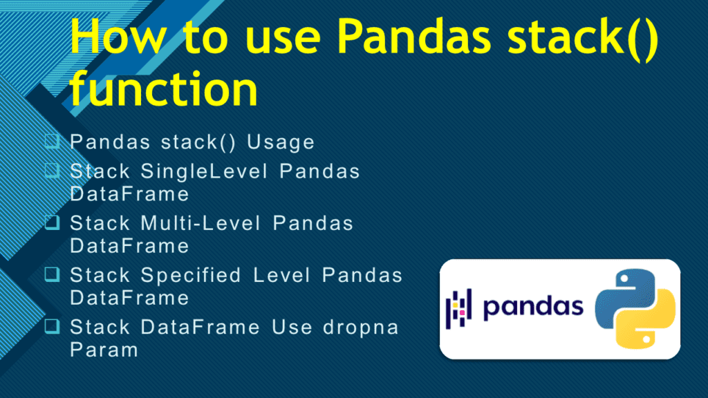 How to use Pandas stack() function Spark By {Examples}