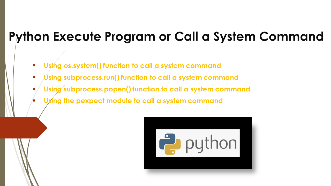 Python Execute Program or Call a System Command Spark By {Examples}