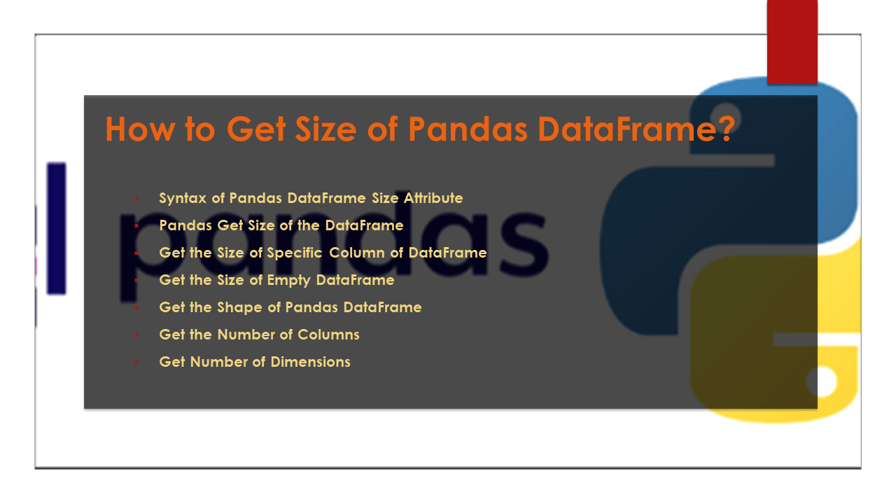 How to Get Size of Pandas DataFrame? Spark By {Examples}