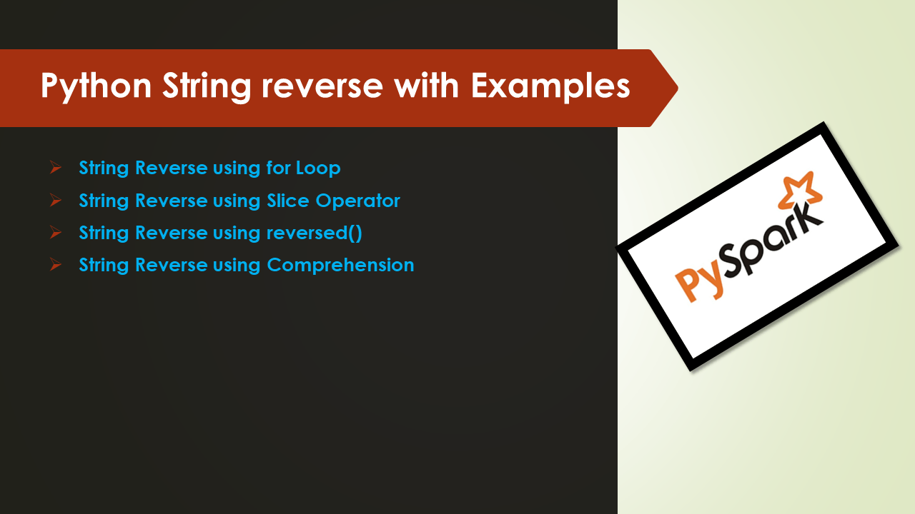 Python String reverse with Examples Spark By {Examples}