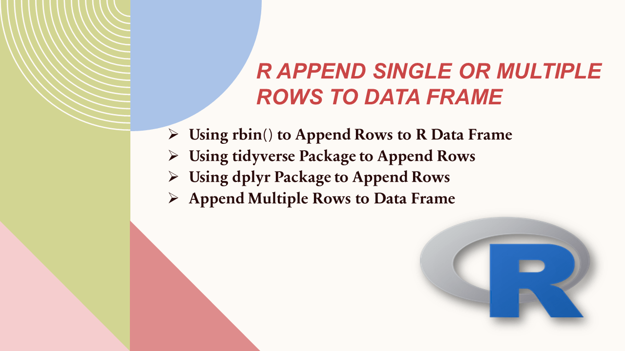 R Append Single or Multiple Rows to Data Frame Spark By {Examples}