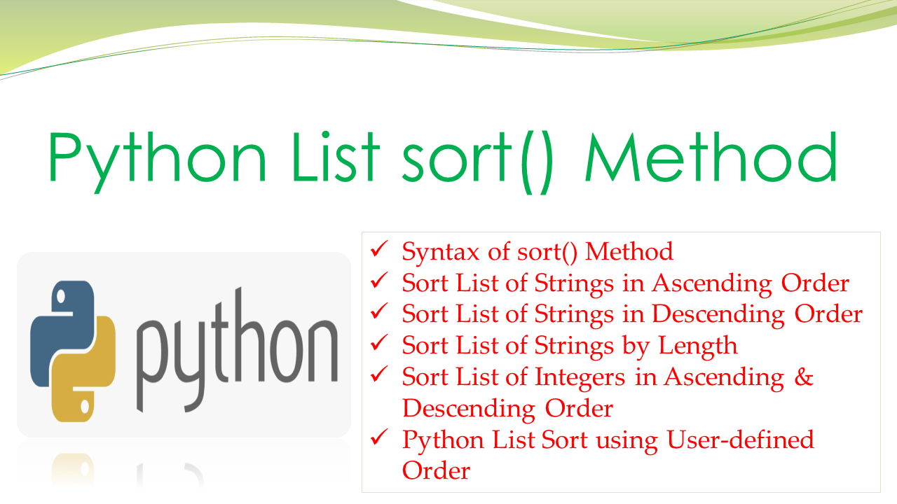 Python List sort() Method Spark By {Examples}
