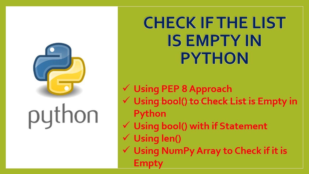 Check if the List is Empty in Python Spark By {Examples}