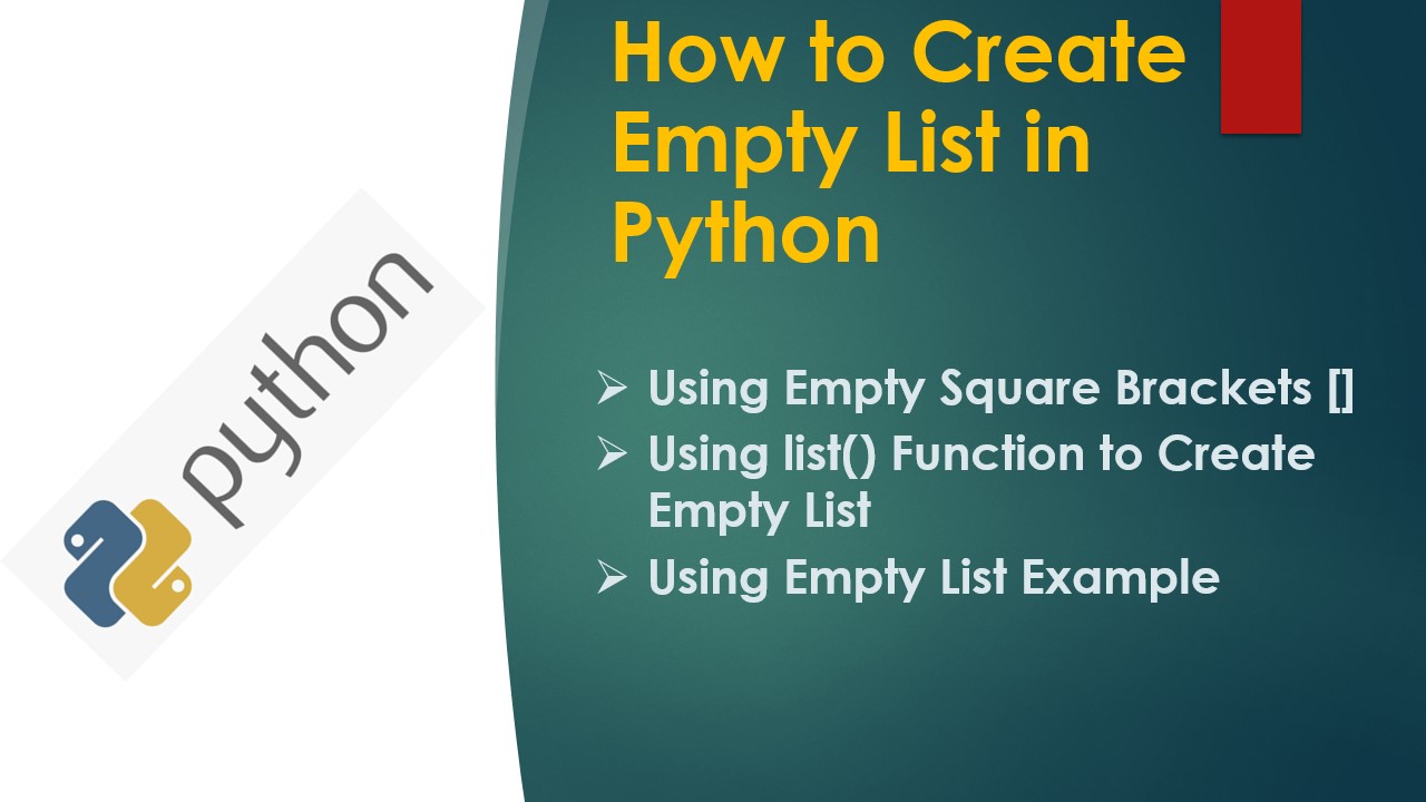 How to Create Empty List in Python Spark By {Examples}