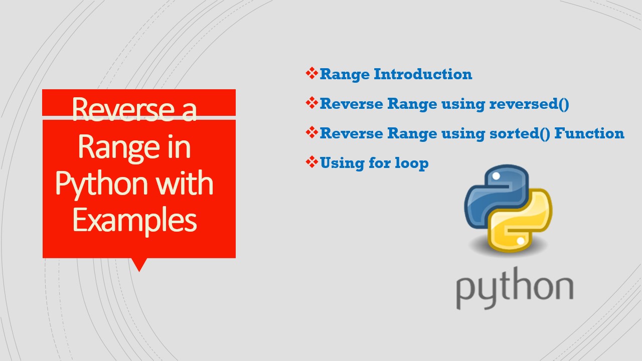 Reverse a Range in Python with Examples Spark By {Examples}