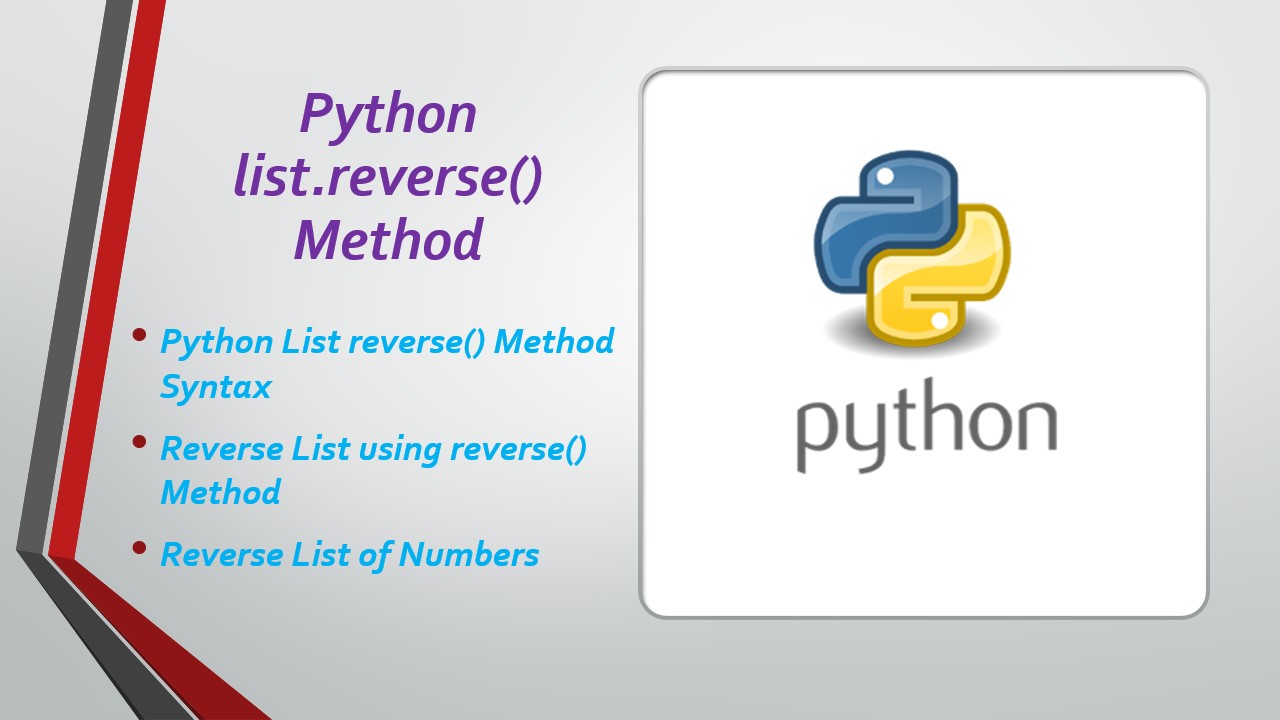 Python list.reverse() Method Spark By {Examples}