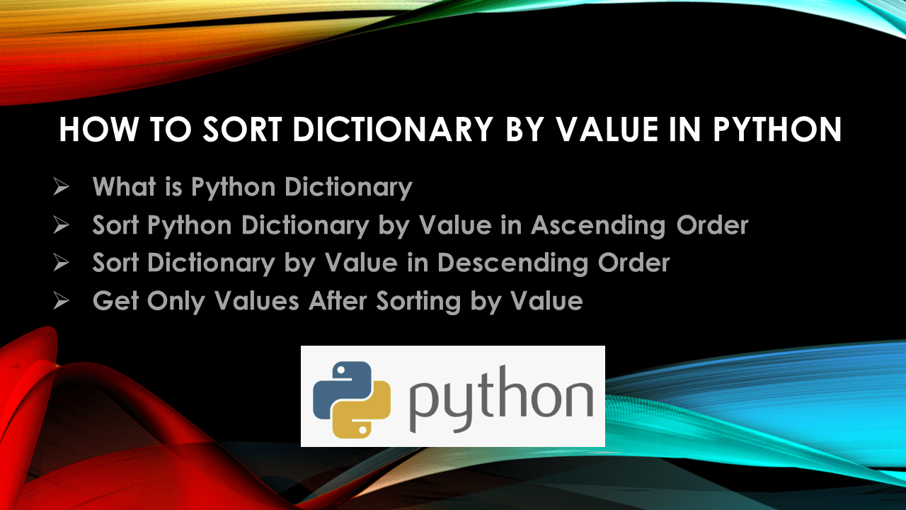 How to Sort Dictionary by Value in Python Spark By {Examples}