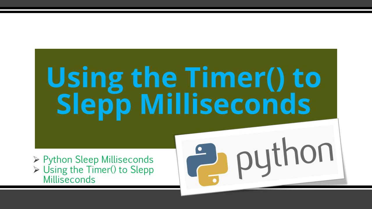 Python Sleep Milliseconds with Examples Spark By {Examples}