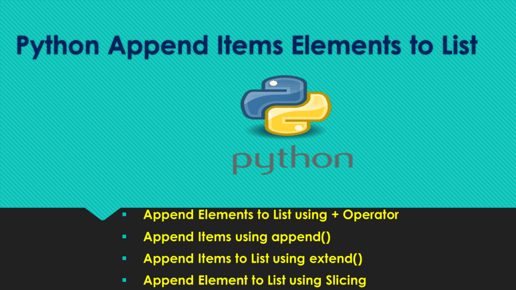 Python Append Items Elements to List Spark By {Examples}