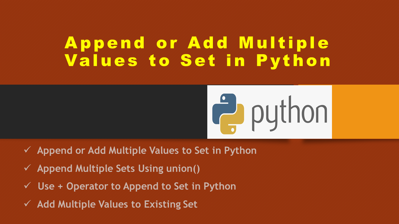Append or Add Multiple Values to Set in Python Spark By {Examples}