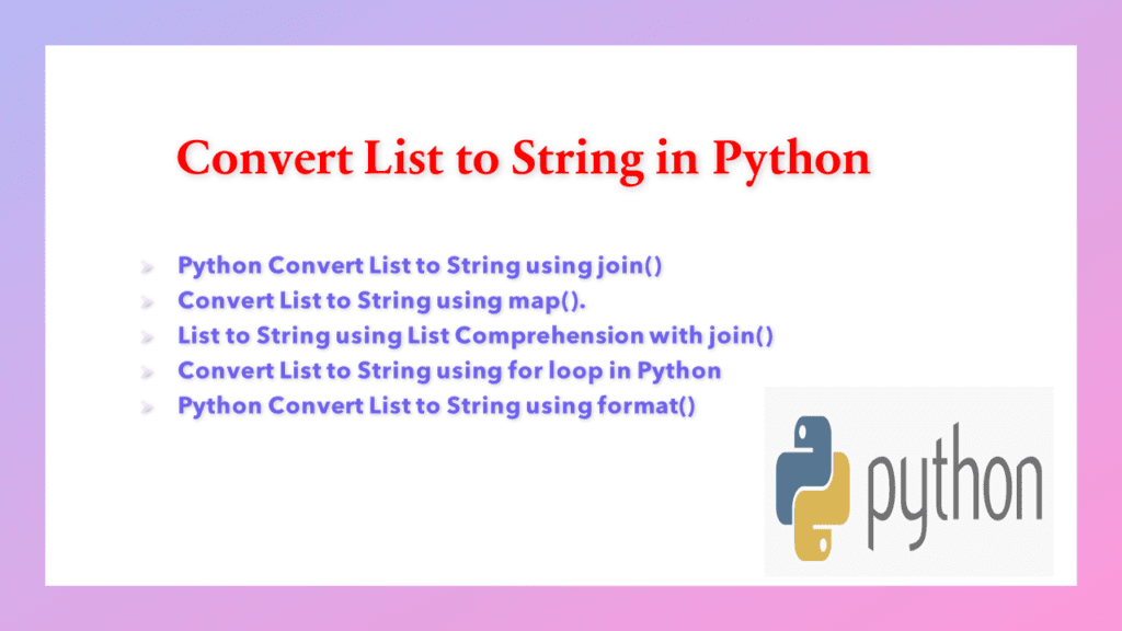 Convert List to String in Python Spark By {Examples}
