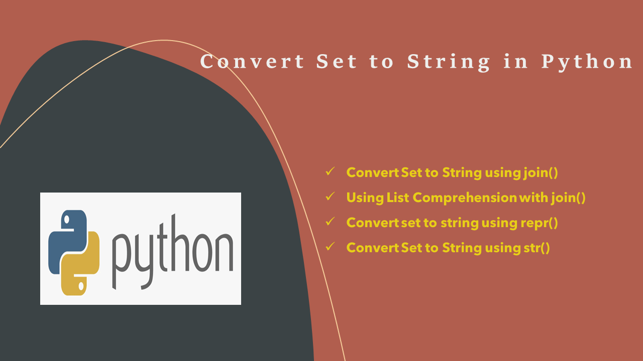 Convert Set to String in Python Spark By {Examples}