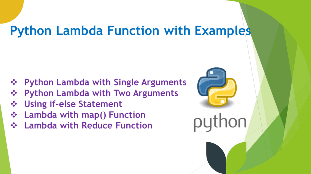 Python Lambda Function with Examples Spark By {Examples}