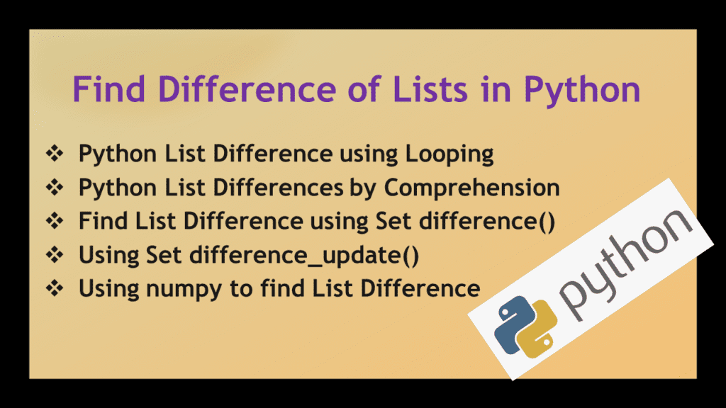 Find Difference of Lists in Python Spark By {Examples}