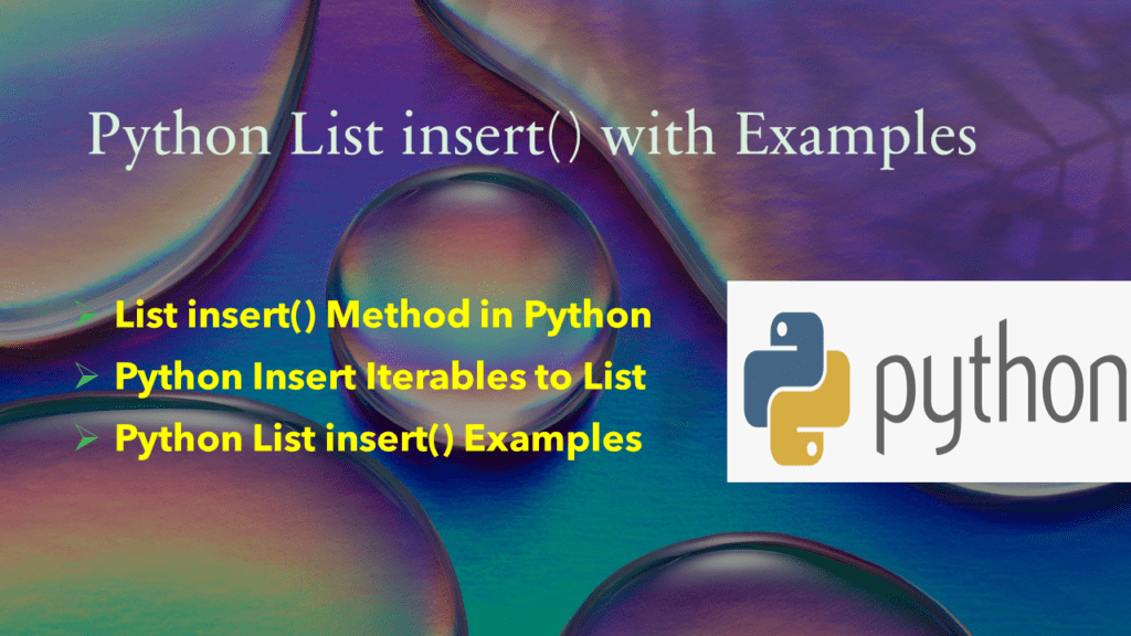 Python List insert() with Examples Spark By {Examples}
