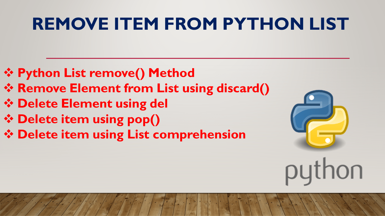 Remove Item from Python List Spark By {Examples}