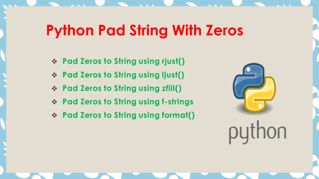 Python Pad String With Zeros Spark By {Examples}