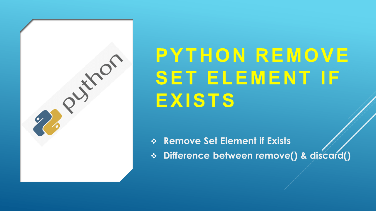 Python Remove Set Element If Exists Spark By {Examples}