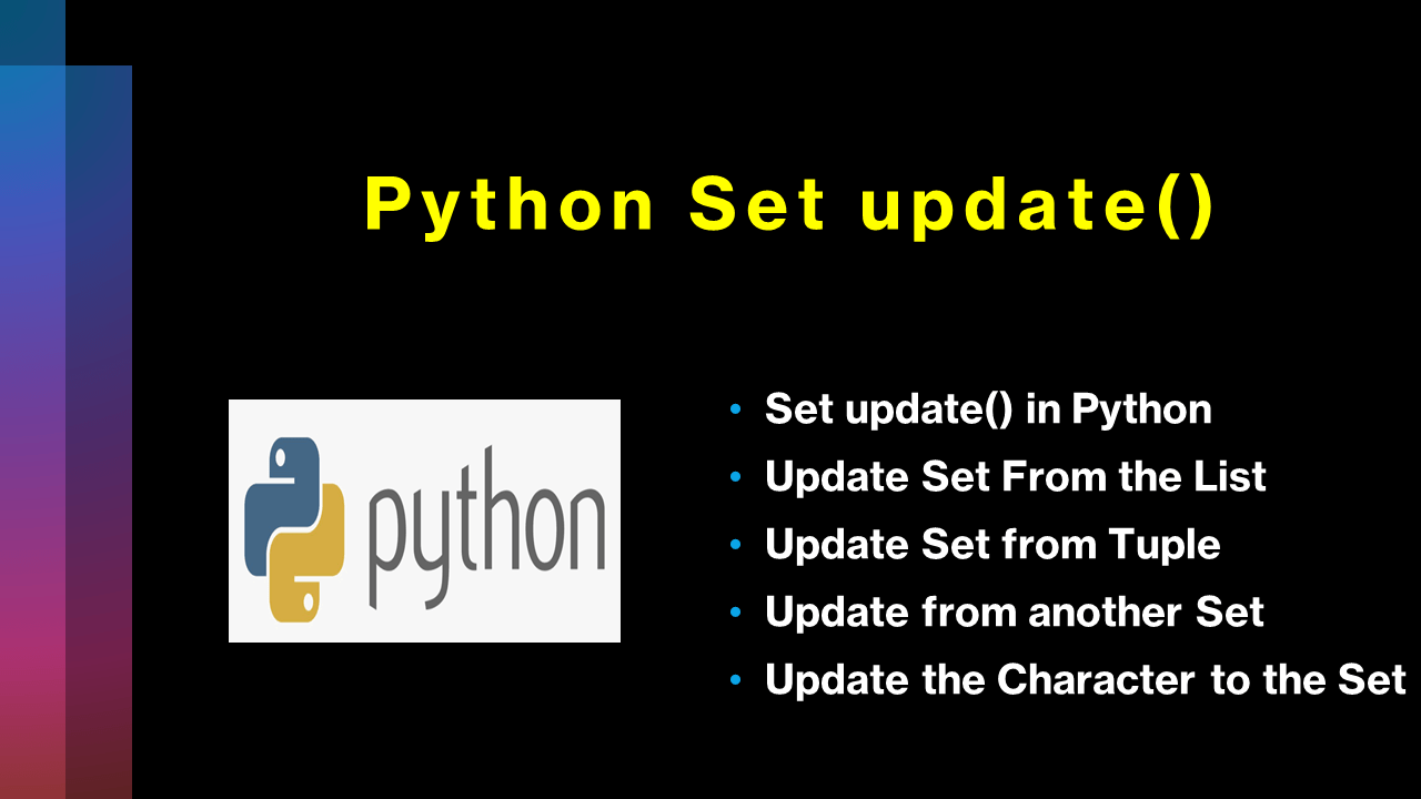 Python Set update() Spark By {Examples}