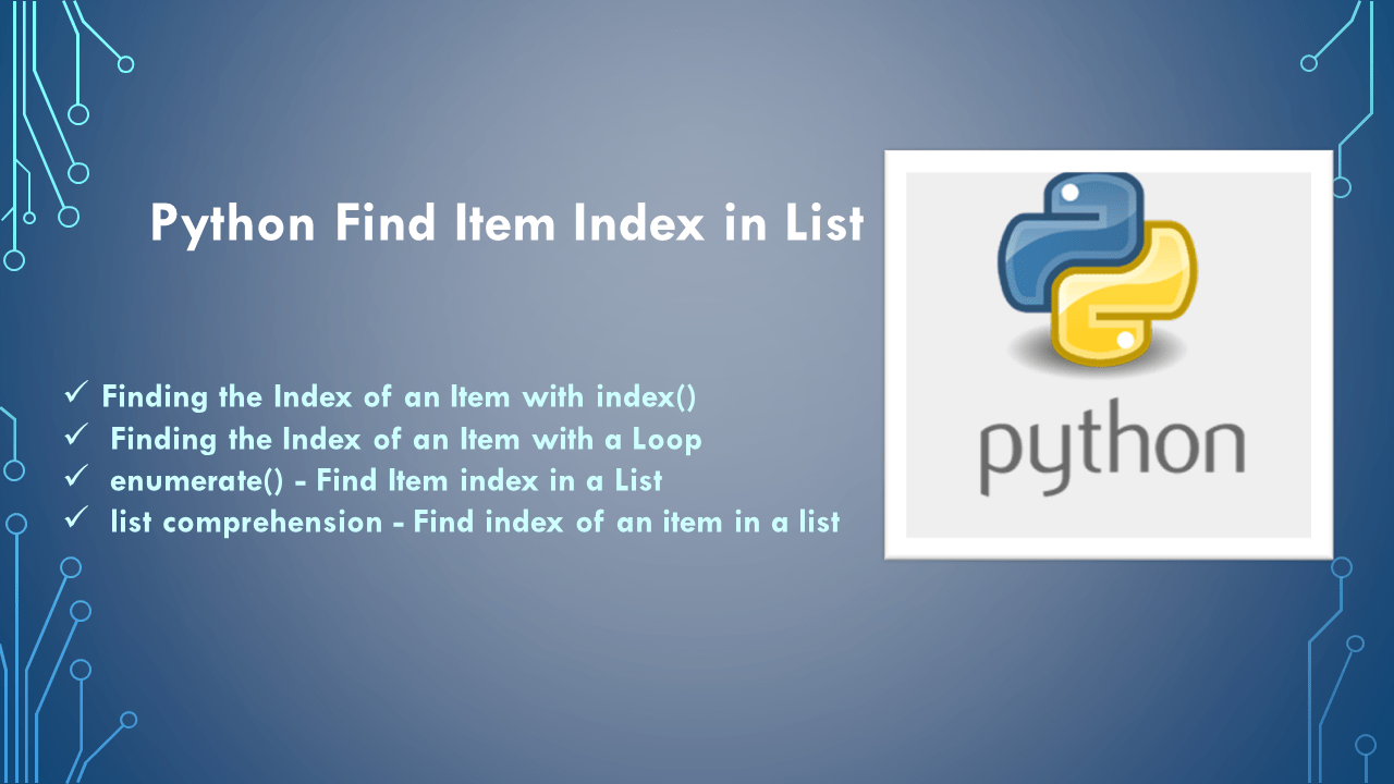 Python Find Item Index in List Spark By {Examples}