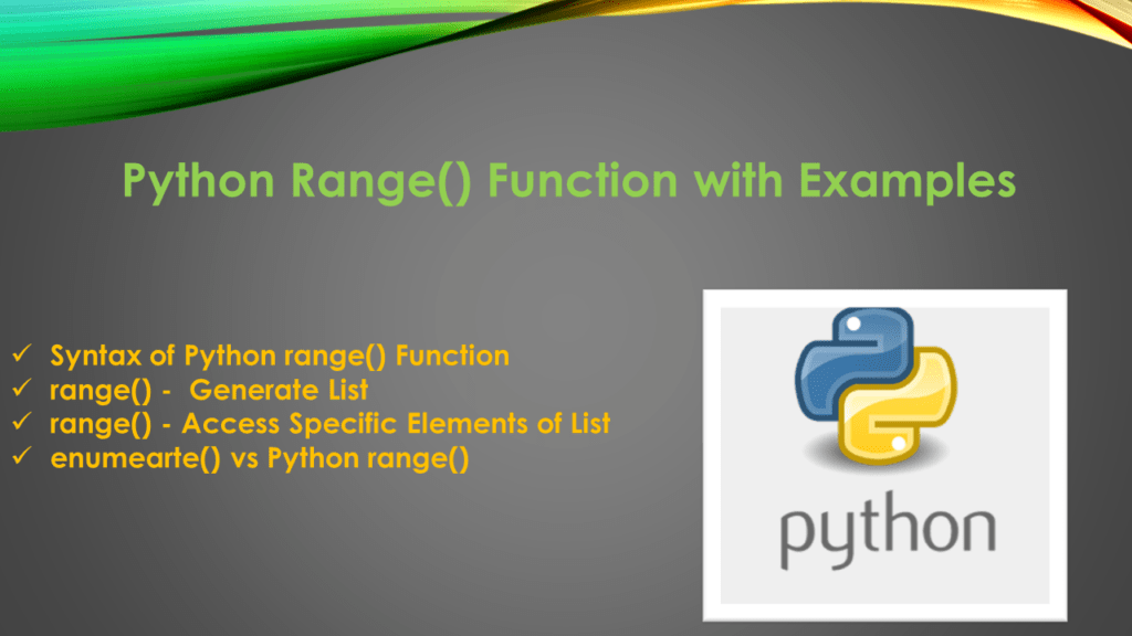 Python Range() Function with Examples Spark By {Examples}