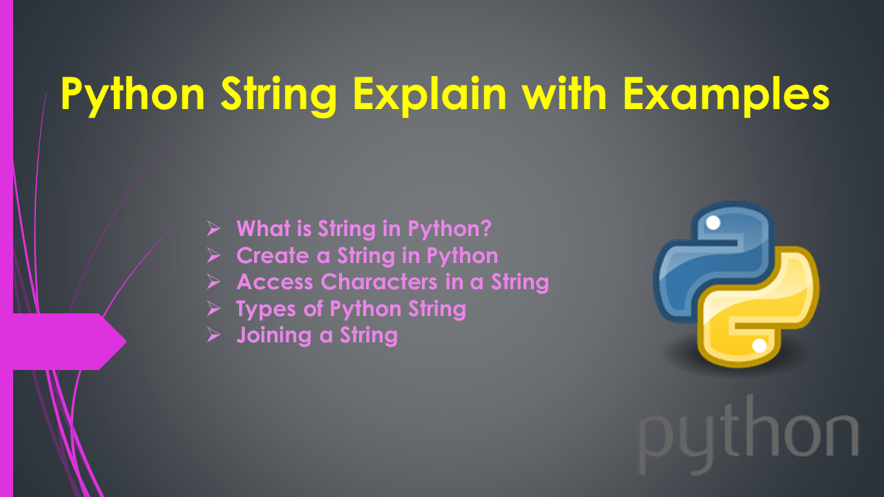 Python String Explain with Examples Spark By {Examples}