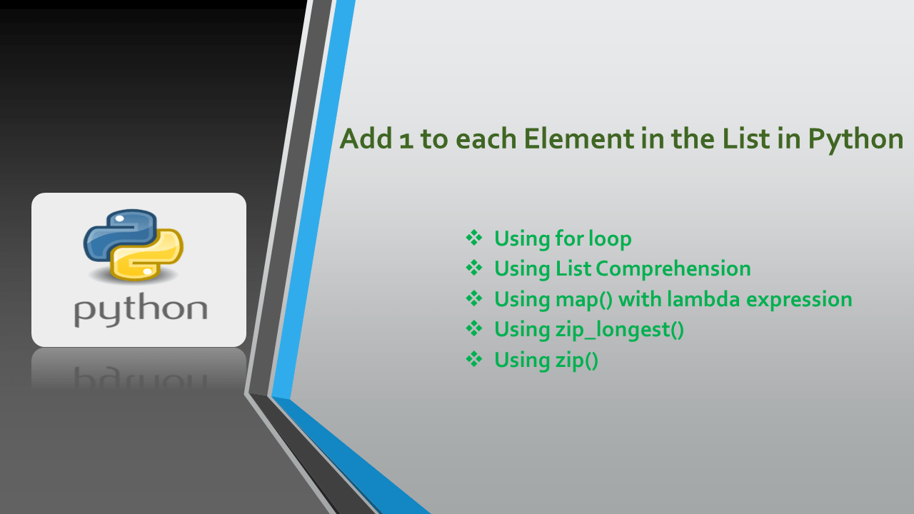 Add 1 to each Element in the List in Python Spark By {Examples}