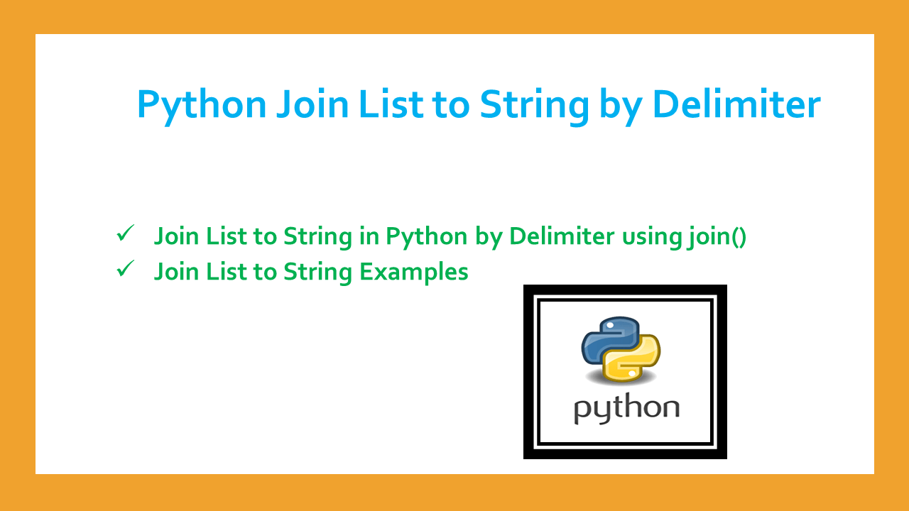 Python Join List to String by Delimiter Spark By {Examples}
