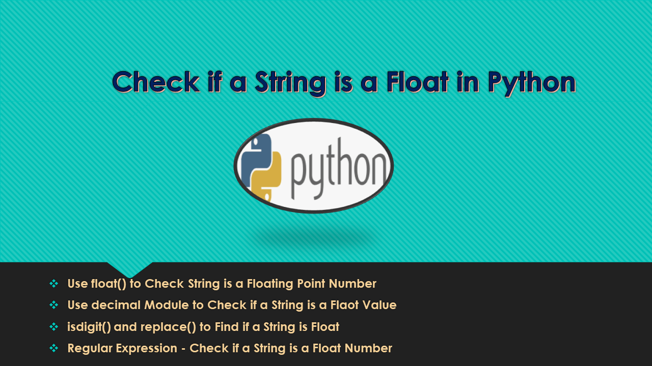 Check if a String is a Float in Python Spark By {Examples}