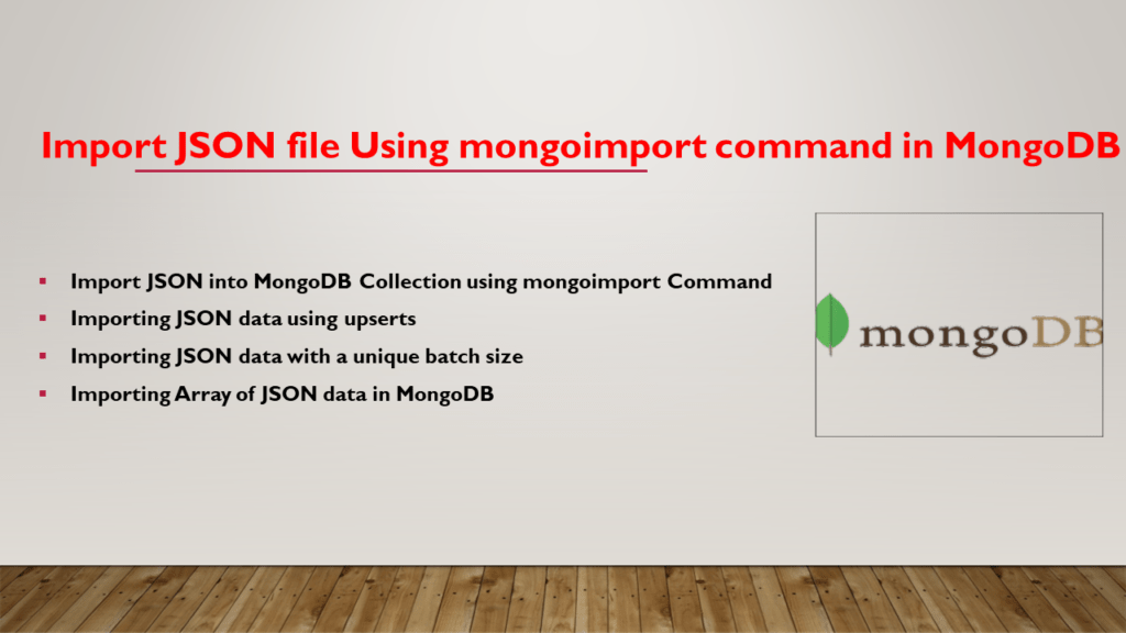 Import JSON file Using mongoimport command in MongoDB Spark By {Examples}