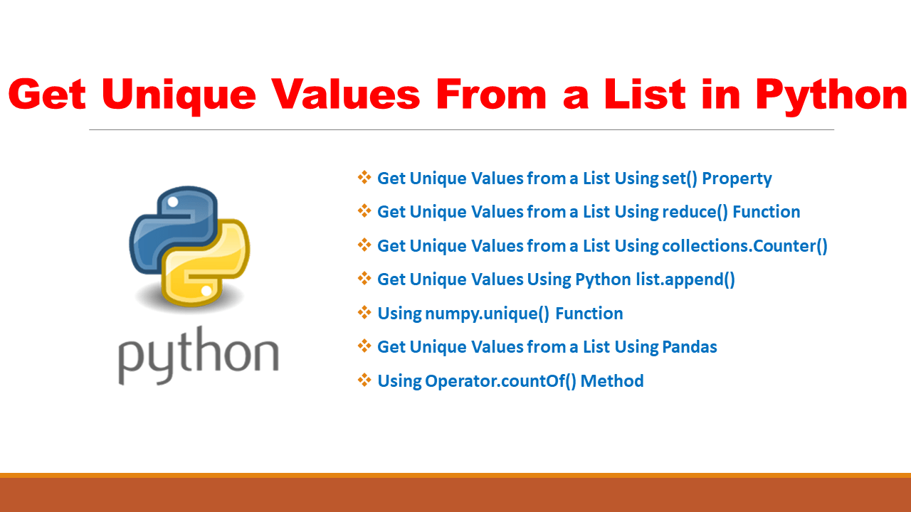 Get Unique Values From a List in Python Spark By {Examples}
