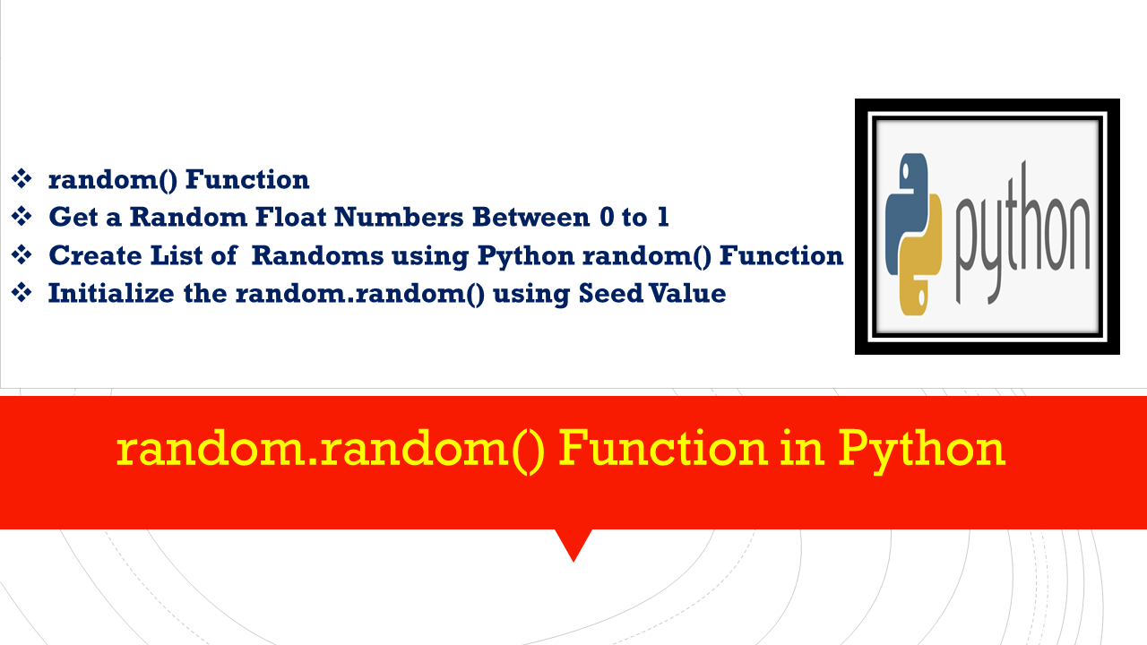 random.random() Function in Python Spark By {Examples}