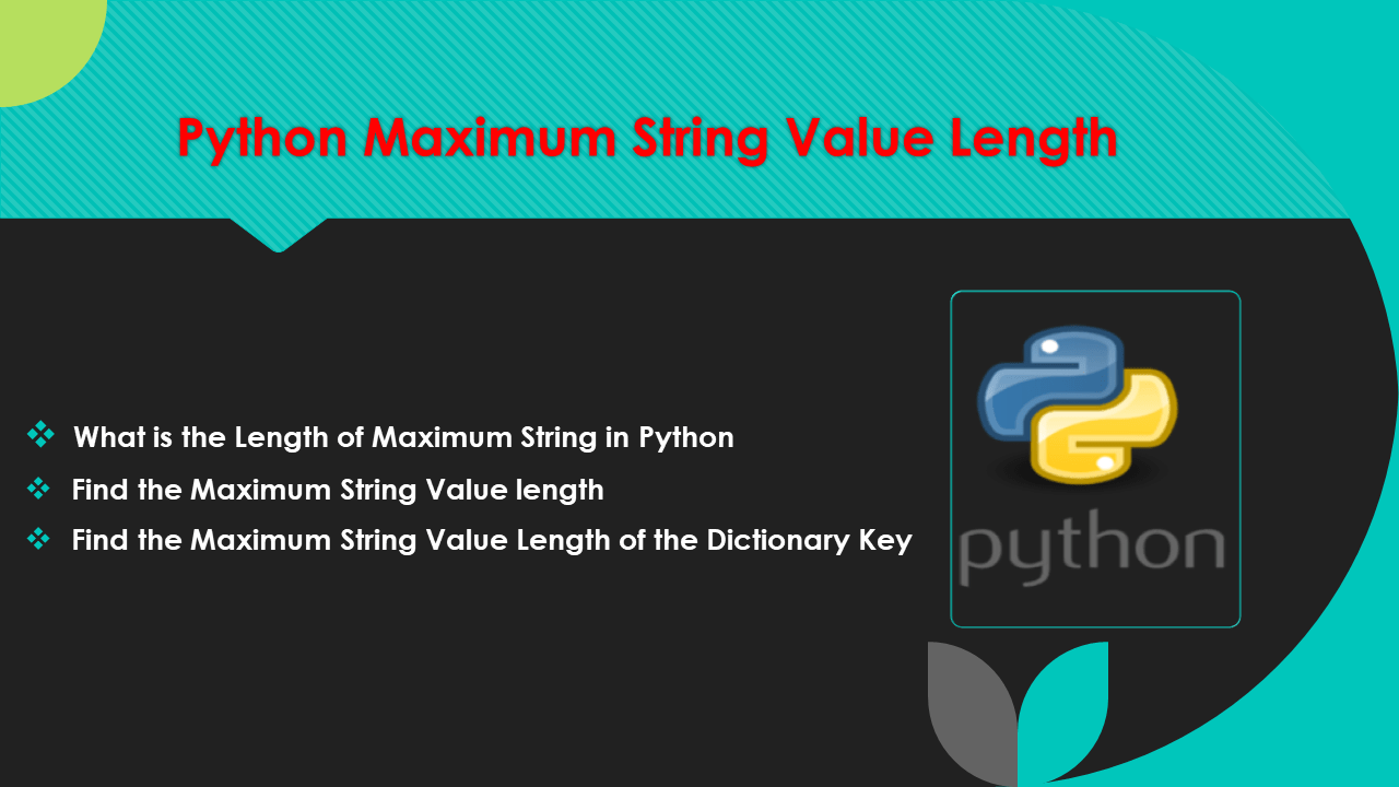 Python Maximum String Value Length Spark By {Examples}