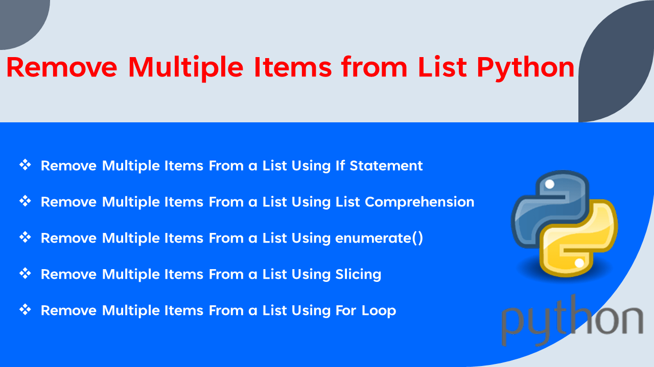 Remove Multiple Items from List Python Spark By {Examples}