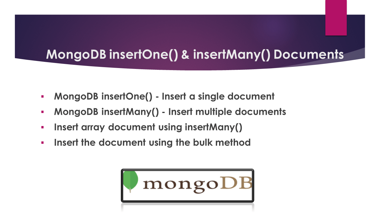 MongoDB insertOne() & insertMany() Documents Spark By {Examples}