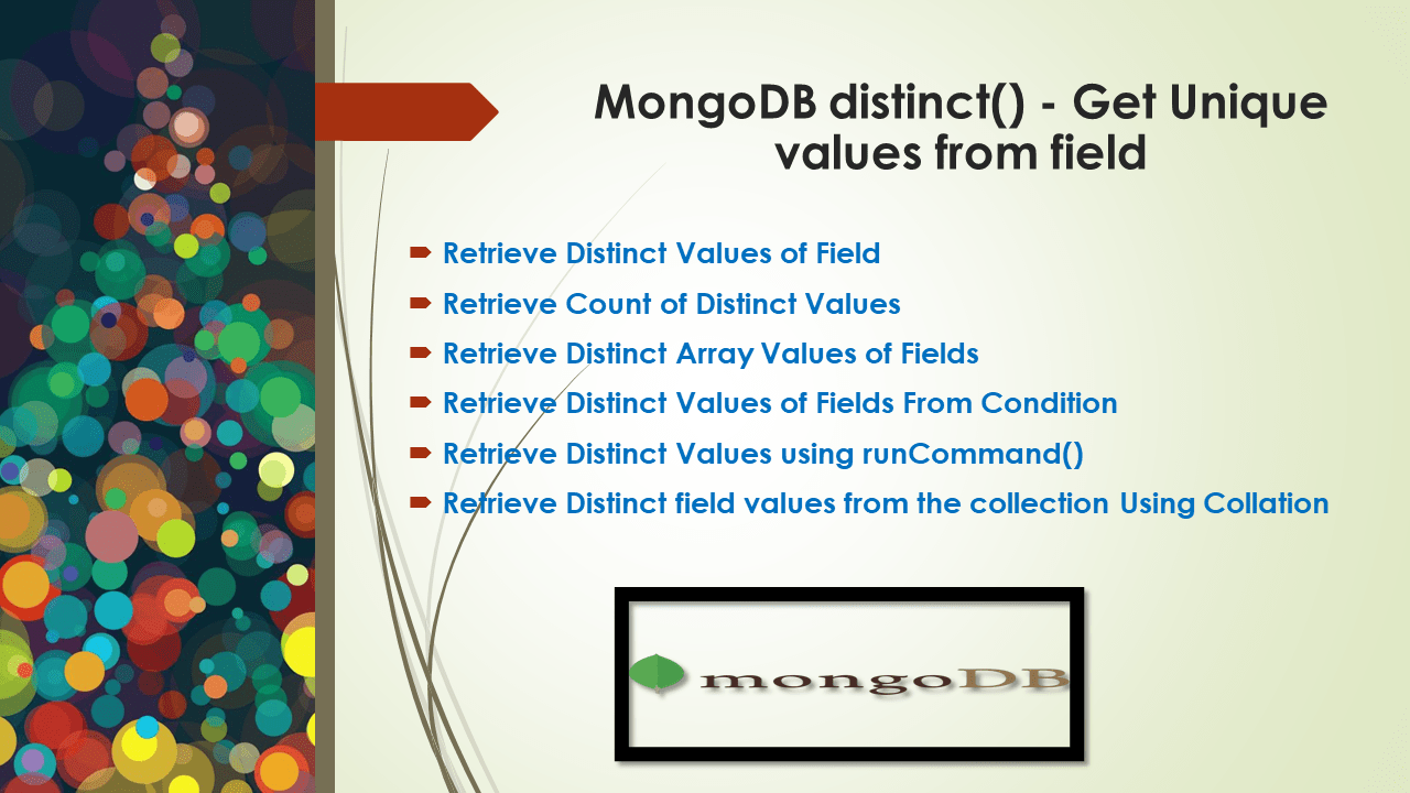 MongoDB distinct() Get Unique values from field Spark By {Examples}