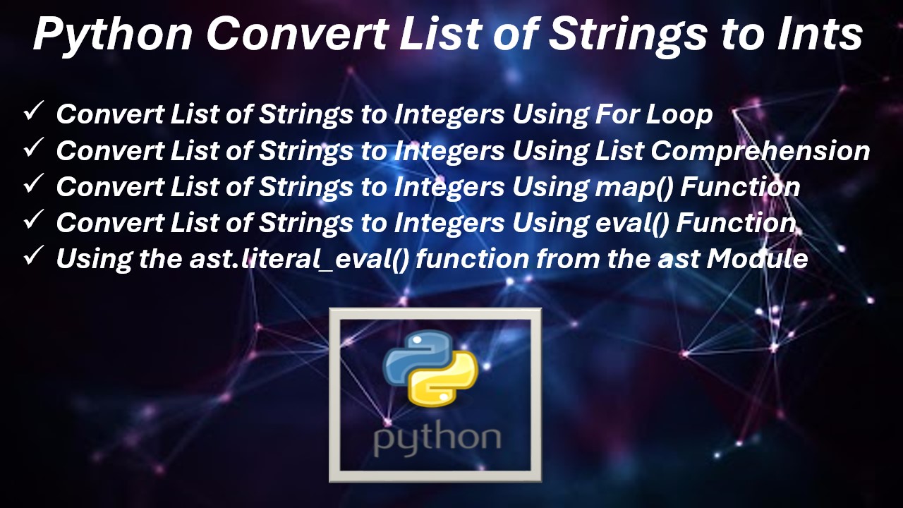 Python Convert List of Strings to Ints Spark By {Examples}