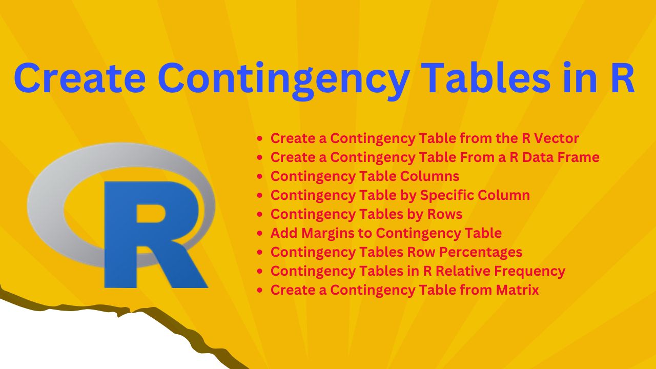 Create Contingency Tables in R Spark By {Examples}