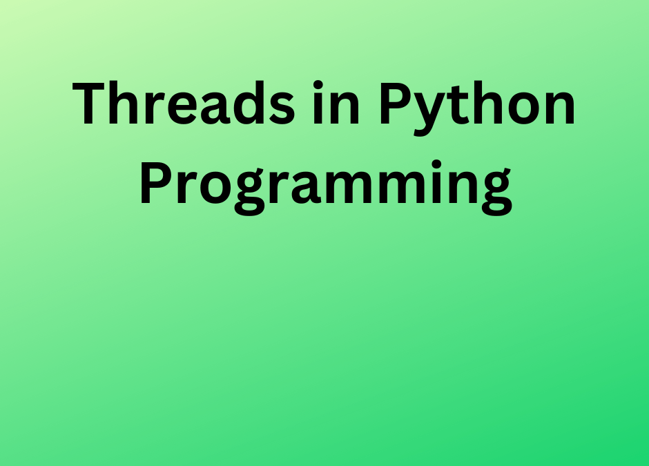 Threads in Python programming Spark Databox