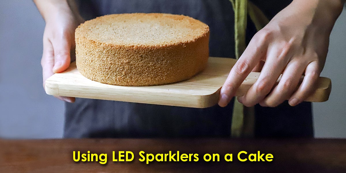 Using LED Sparklers on a Cake Sustainable LEDs for Cake Decorations