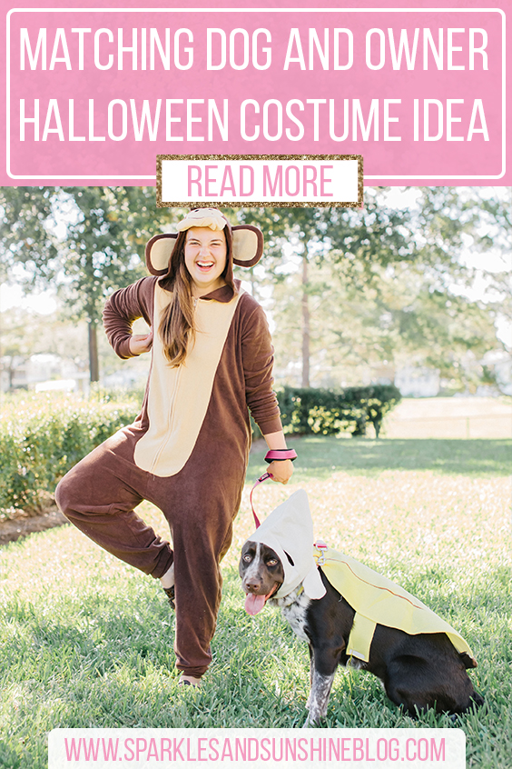 Dog And Owner Halloween Costume Monkey and Banana Sparkles and Sunshine Blog