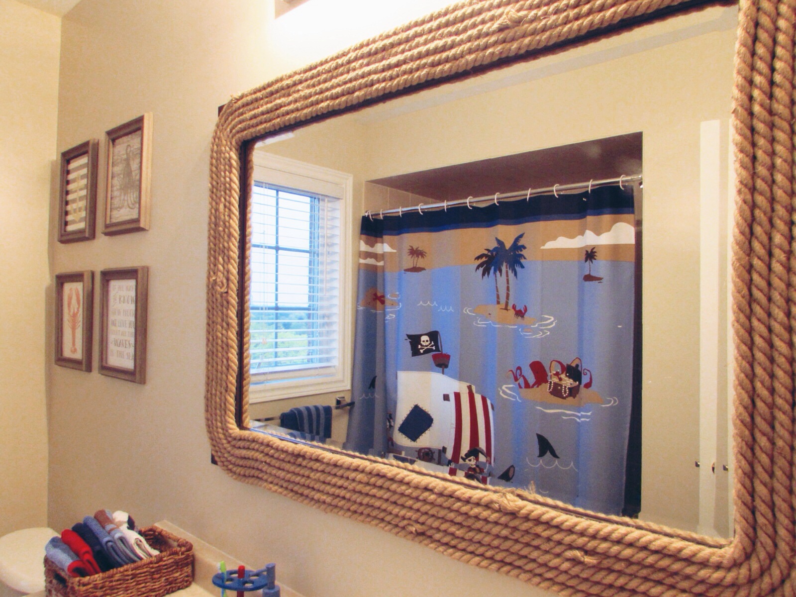 A Pirate Themed Bathroom With A Little DIY sparkleshinylove